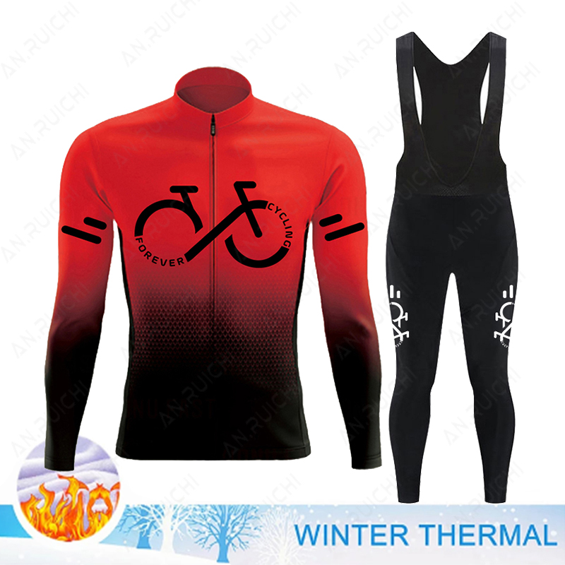 2023 Winter Thermal Fleece Cyc - Cycling Gear Jersey 评论和价格