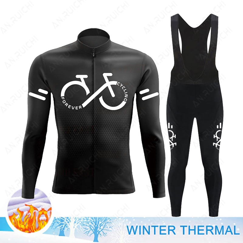 2023 Winter Thermal Fleece Cyc - Cycling Gear Jersey 评论和价格