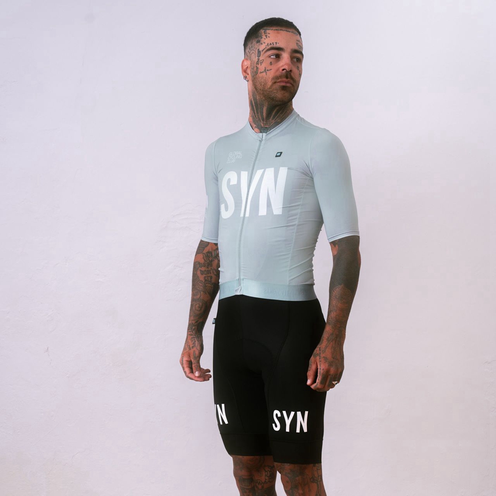 Silver gray short sleeved cycl - Cycling Bib Shorts 评论和价格